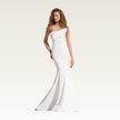 Asymmetric Strap Fitted Satin Gown
