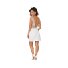 Backless Boho Satin Mini Dress