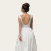 Cap Sleeve Backless Wedding Dress