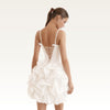 Corset Satin Bubble Mini Dress - back