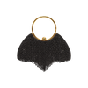 Draped Metallic Mesh Handle Bag