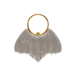 Draped Metallic Mesh Handle Bag