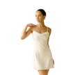 Draped Neck Satin Mini Dress-Ivory