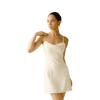 Draped Neck Satin Mini Dress-Ivory
