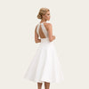 Halter A-Line with Lace Back-Back