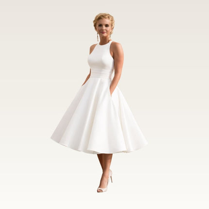 Halter A-Line with Lace Back