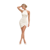 Halter Satin Mini Dress