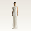 Halter Satin Pleated Column Gown