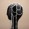 Handmade Pearl Tassel Headpiece- Side