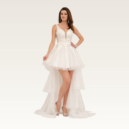 High-Low Layered Tulle Dress