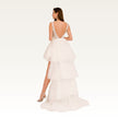High-Low Layered Tulle Dress Back