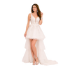 High-Low Layered Tulle Dress White
