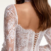 High-Neck Lace Mini Dress