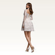 High-Neck Lace Mini Dress Back