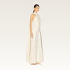 High Neck Satin Cape Gown
