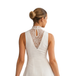 Illusion Lace Satin Mini Dress