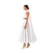 Lace Two-Piece with Draped Cape