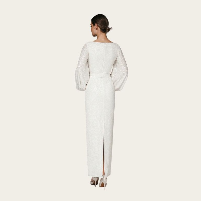 Long Sleeve Column Dress-back