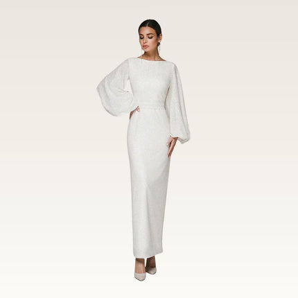 Long Sleeve Column Dress