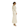 Long Sleeve Square Neck Midi-Ivory