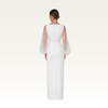 Long Sleeve V-Neck Column Dress