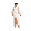 Long Sleeve V-Neck Column Dress