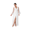 Long Sleeve V-Neck Column Dress