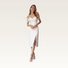 Off-Shoulder Fitted Midi Dress