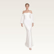 Off-Shoulder Jersey Column Gown