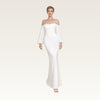 Off-Shoulder Jersey Column Gown