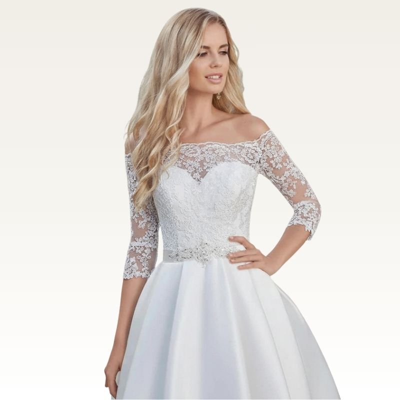 Off-Shoulder Lace Bodice Dress Top