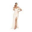 Off-Shoulder Structured Column Gown