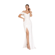 Off-Shoulder Structured Column Gown