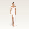 Off-Shoulder Structured Column Gown