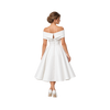Off-Shoulder Structured Midi Dress