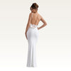 Open Back Satin Column Dress - back