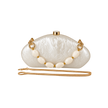 Pearlescent Sculpted Acrylic Clutch