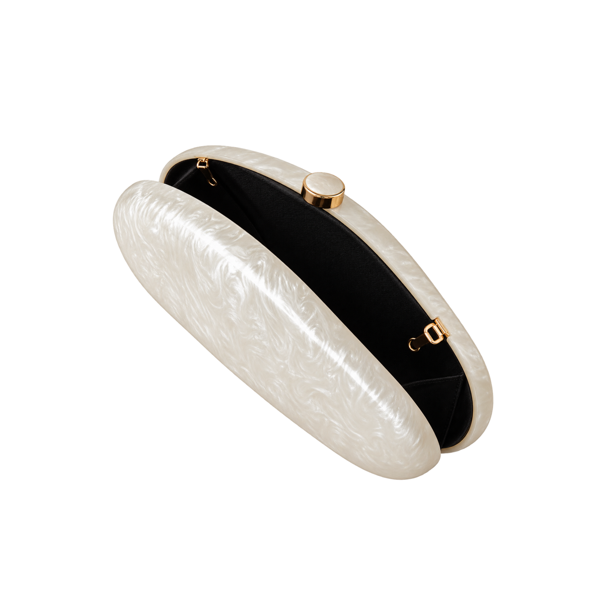 Pearlescent Sculpted Acrylic Clutch