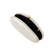 Pearlescent Sculpted Acrylic Clutch