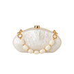 Pearlescent Sculpted Acrylic Clutch