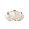Pearlescent Sculpted Acrylic Clutch