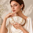 Pearlescent Sculpted Acrylic Clutch