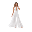 Plunging Halter Chiffon Jumpsuit