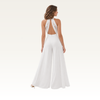 Plunging Halter Chiffon Jumpsuit
