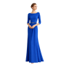 Red Long Sleeve Column Gown