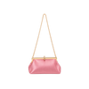 Rhinestone Loop Satin Frame Clutch