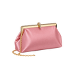 Rhinestone Loop Satin Frame Clutch