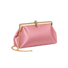 Rhinestone Loop Satin Frame Clutch
