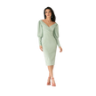 Sage V-Neck Sheath Dress