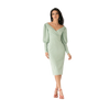 Sage V-Neck Sheath Dress